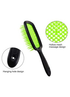 Max Hair Brush,Detangling Hair Brush, Curl Massage Comb, Detangler Brush for Women Girls Kids Wet and Dry Hair Soft Curly Thick Long Hair (Black Green)  - Image 2