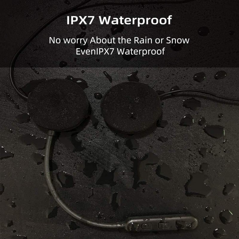 Motorcycle Helmet Bluetooth Headset, , Waterproof Sports Headset for Outdoor, Speakers Hands Free, Music Call Control, Bluetooth 5.0, 60 Hours Playing time High Sound System - Image 3