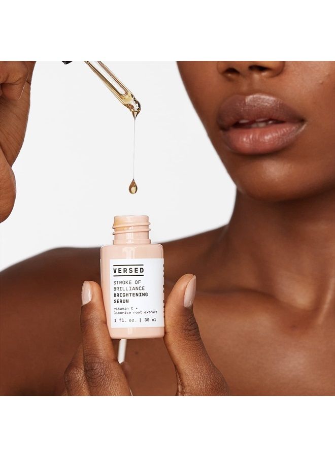 Versed مصل الوجه المشرق من Stroke Of Brilliance - فيتامين سي وجذر عرق السوس والنياسيناميد يساعدان على تقليل فرط التصبغ وتوحيد لون البشرة وشدها للحصول على بشرة رطبة - نباتي (1 أونصة سائلة) - Image 5