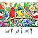 MINIWAN 500 Piece Bird Jigsaw Puzzle Vibrant Cardinal Blue Bird with Flowers Butterflies Perfect Adult Puzzle Unique Art for Home Decor Gifts - Image 2