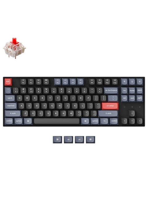 K8 Pro Swappable RGB Backlight Aluminum Red Switch Keyboard