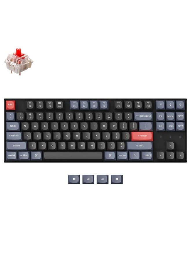 Keychron - K8 Pro Swappable RGB Backlight Aluminum Red Switch Keyboard - Image 1