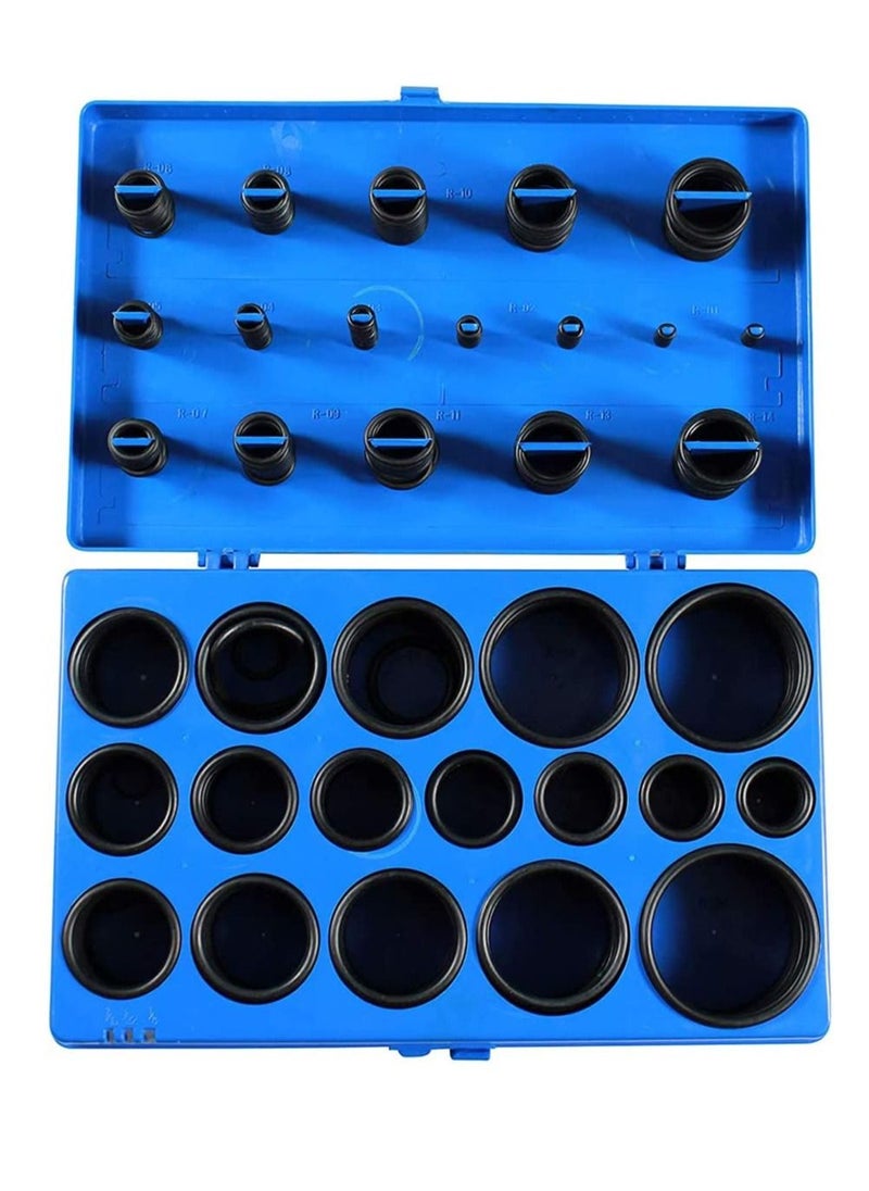 SYOSI - Rubber o Ring kit o Ring Assortment kit Set 24 Sizes 419pcs NBR o Ring Sealing Seal Assortment Set, Rubber Oring Assortment kit 17 Universal Sizes O Ring Kit Assortment Set - Image 1