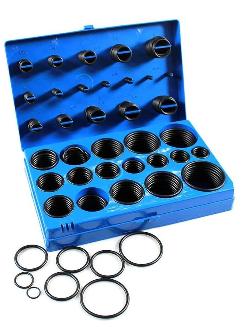 SYOSI - Rubber o Ring kit o Ring Assortment kit Set 24 Sizes 419pcs NBR o Ring Sealing Seal Assortment Set, Rubber Oring Assortment kit 17 Universal Sizes O Ring Kit Assortment Set - Image 1