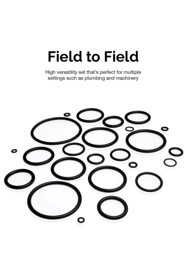 SYOSI - Rubber o Ring kit o Ring Assortment kit Set 24 Sizes 419pcs NBR o Ring Sealing Seal Assortment Set, Rubber Oring Assortment kit 17 Universal Sizes O Ring Kit Assortment Set - Image 1