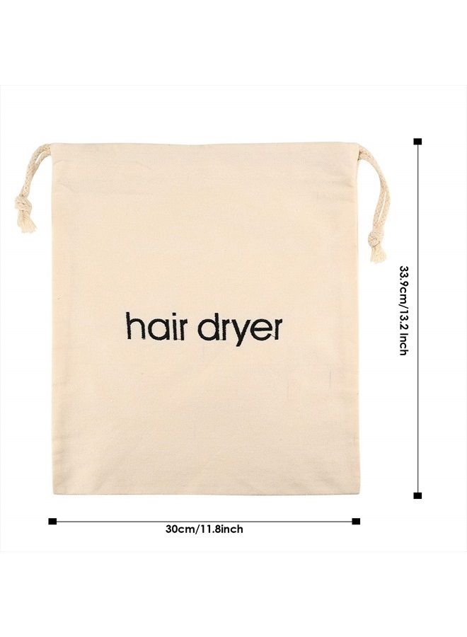 ERKXD Hair Dryer Bags Drawstring Bag Container Hairdryer Bag for travel bathroom (White) - Image 2