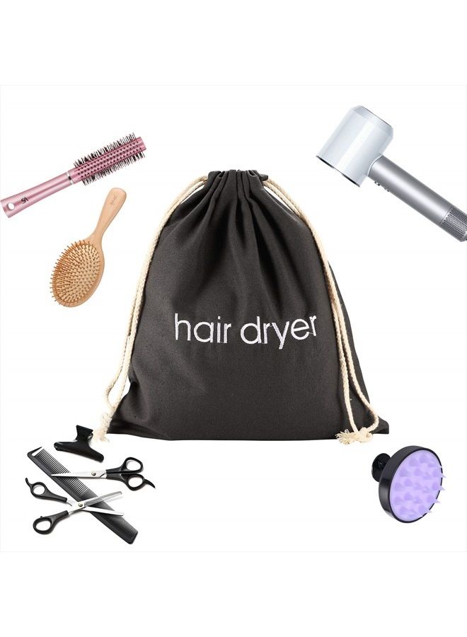 ERKXD Hair Dryer Bags Drawstring Bag Container Hairdryer Bag for travel bathroom (White) - Image 4