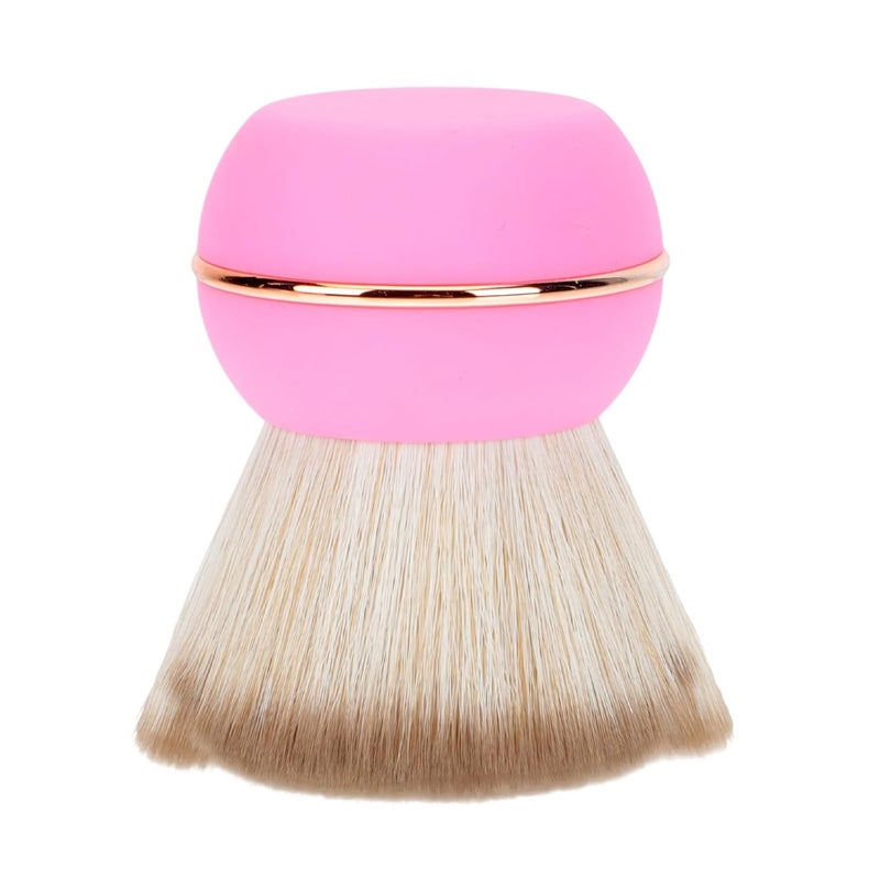 Loose Powder Brush and Foundation Makeup Brush with Lid, Portable Pink Cat Claw Shape Cosmetic Tool for Blush Shading and Face Makeup Application - Image 1
