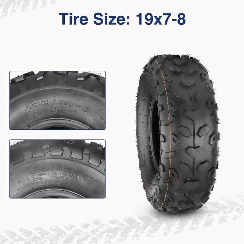 MaxAuto إطارات ماكس أوتو ATV 19x7-8 بدون أنبوب رياضية، مجموعة من 2 - Image 2