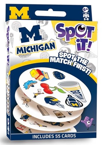 MasterPieces Game Day NCAA Michigan Wolverines Spot It Game For Kids Adults and Family - Image 1