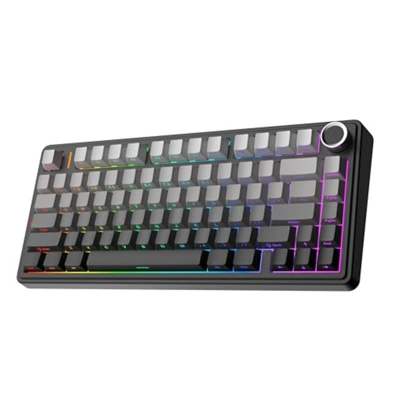 Aula F75 Gasket Mount Mechanical Keyboard with Rotary Knob Hot-Swappable RGB Backlit USB-C Connectivity For Gaming and Typing ABS Keycaps Compact 75 Layout - Image 1