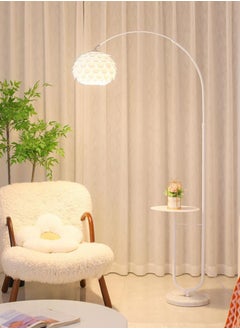 Onelight Modern Petal Tricolor Dimming Floor Lamp With Shelf Versatile Iron Art LED Standing Lamp With Table For Living Room Bedroom Sofa Side Floor Lighting With Shelf 12W  - Image 2