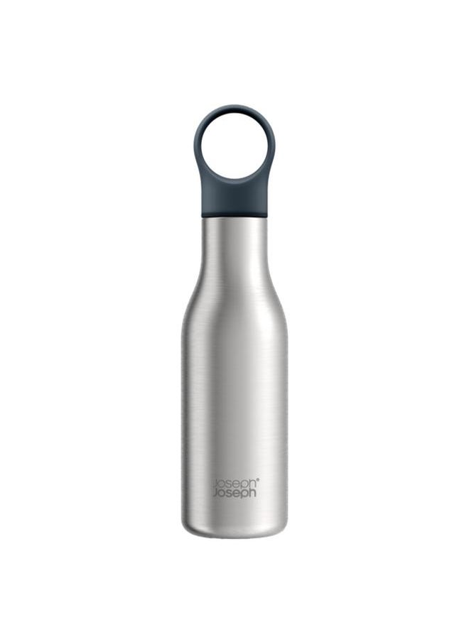Joseph Joseph Loop Vacuum Insulated Stainless Steel Elegant Water Bottle Silver 500ml  - Image 1