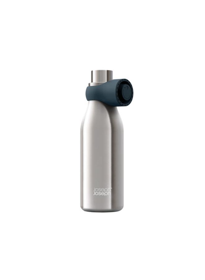 Joseph Joseph Loop Vacuum Insulated Stainless Steel Elegant Water Bottle Silver 500ml  - Image 2