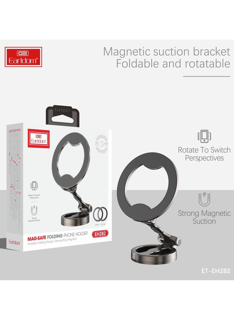 أيرلدوم Earldom EH-282 Mag حامل هاتف آمن قابل للطي مع شفط مغناطيسي قوي وتصميم غير مرئي قابل للطي