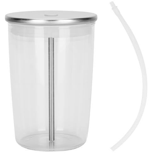 Jisculo Clear Glass Milk Container for Jura,Compatible with Jura Coffee Machine Models: Z8,Z6,J6,S8, S80, E8,GIGA X8cG2/X8G2/X3cG2/X3G2/5,X8,X10,WE8,W3,X7,ENA 8,Micro 90,E6,D6,16.9oz Glass Milk Container - Image 1
