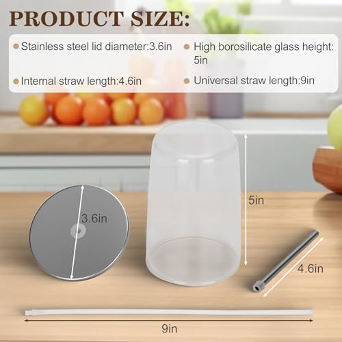 Jisculo Clear Glass Milk Container for Jura,Compatible with Jura Coffee Machine Models: Z8,Z6,J6,S8, S80, E8,GIGA X8cG2/X8G2/X3cG2/X3G2/5,X8,X10,WE8,W3,X7,ENA 8,Micro 90,E6,D6,16.9oz Glass Milk Container - Image 5