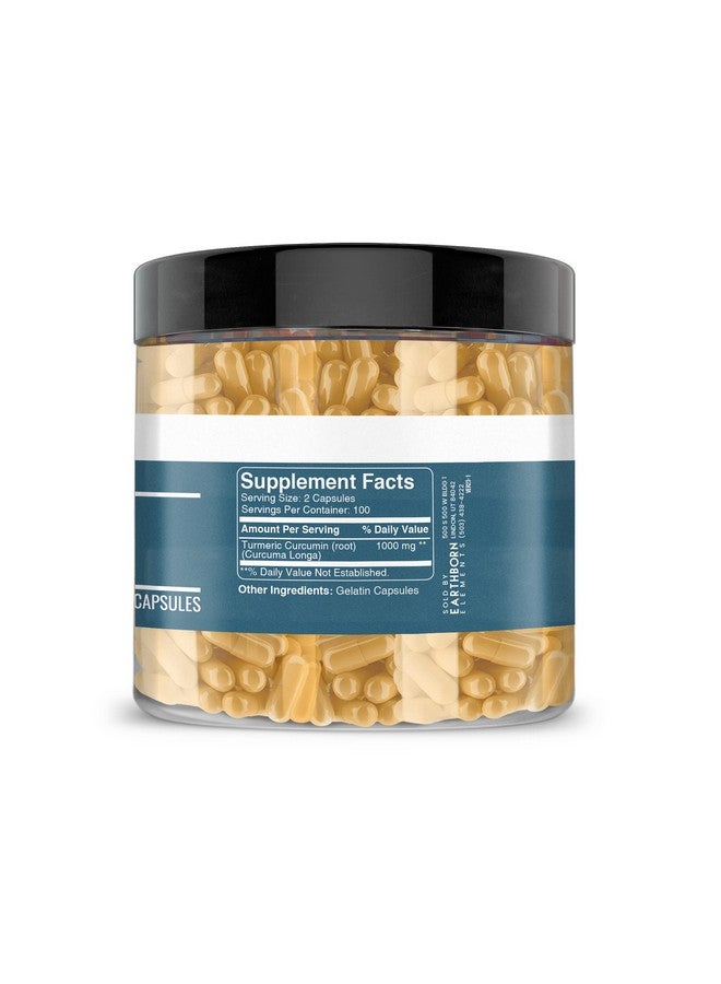 Earthborn Elements Turmeric Curcumin 200 Capsules, Pure & Undiluted, No Additives - Image 3