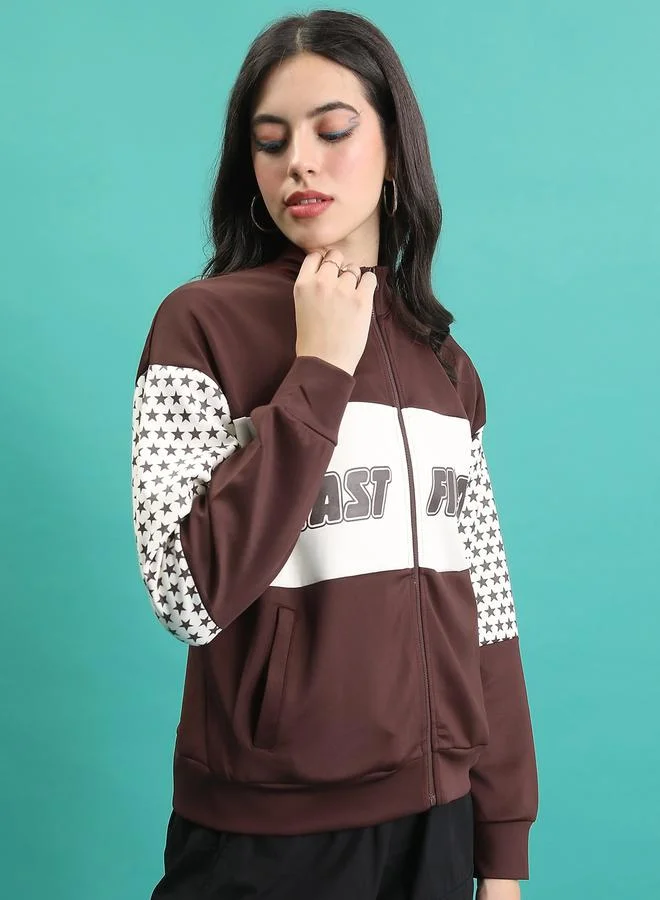Tokyo Talkies Colourblock Full Zip Sports Jacket by Styli
