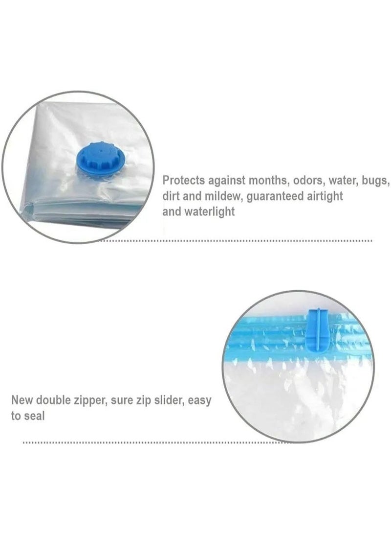 Vacuum Storage Bags Set with Pump – 5 Air Compression Bags Made of Durable Dust and Moisture Resistant Material, Saves Closet Space and Protects Clothes and Bedding - Image 5