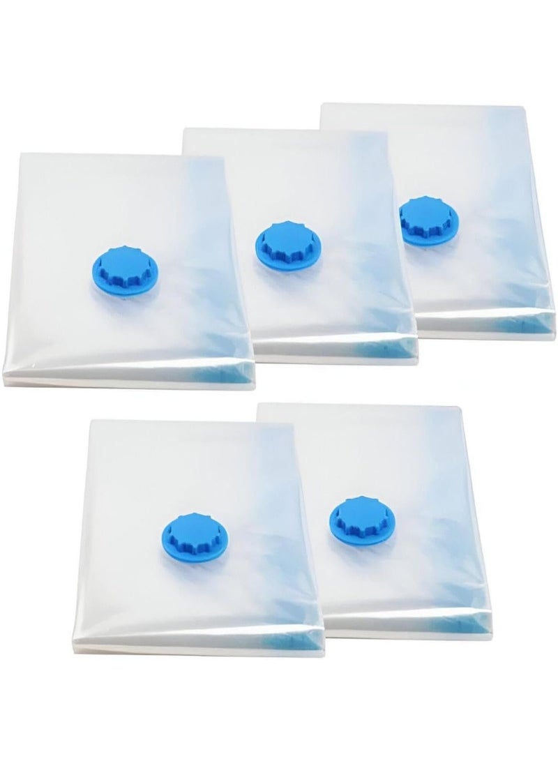 Vacuum Storage Bags Set with Pump – 5 Air Compression Bags Made of Durable Dust and Moisture Resistant Material, Saves Closet Space and Protects Clothes and Bedding - Image 3
