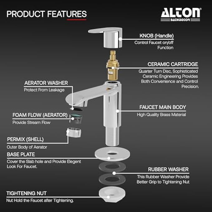 Alton AXN9401, Brass Pillar Cock (Chrome) - Image 3