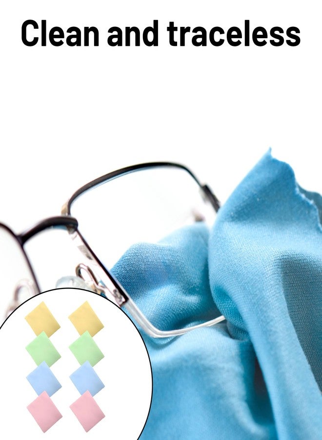 Chuppinz مجموعة من 8 قطع قماش لتنظيف النظارات، قماش تنظيف من الألياف الدقيقة لأجهزة الكمبيوتر المحمولة، منظف عدسات النظارات، مجموعة من 8 قطع بحواف مسننة صفراء وزرقاء ووردية وخضراء، 15 × 15 سم - Image 5