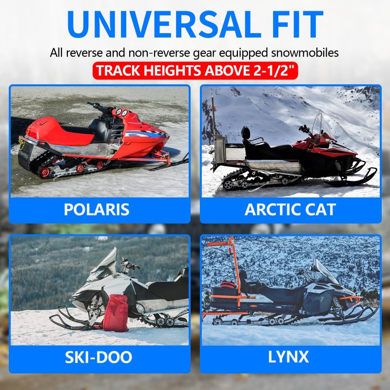 KAVIUS Ice Scratchers Snowmobile 2025 ترقية 2-PACK متوافقة مع Polaris Skidoo Arctic Cat Snowmobile Scratchers مناسبة لسيارات الثلج المجهزة بالعتاد العكسي وغير العكسي بارتفاعات أعلى من 2-1/2 بوصة - Image 2