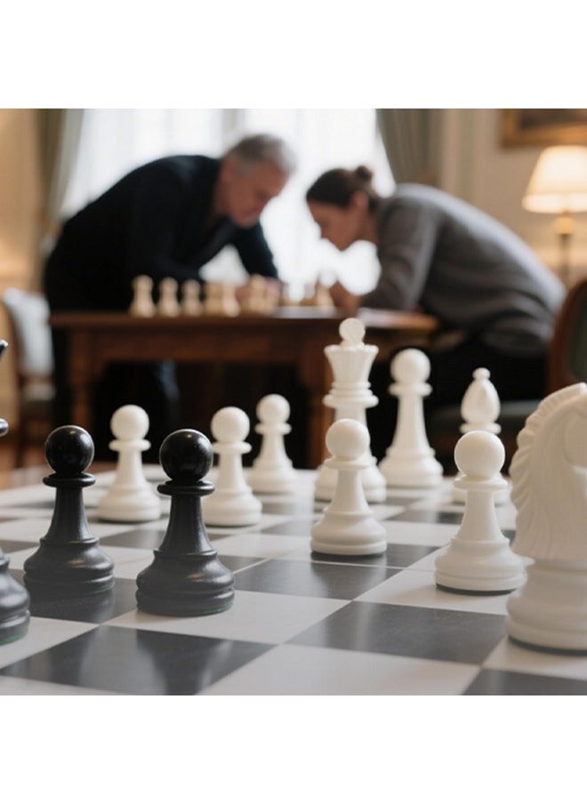 LEAP Tournament Chess Board, 20 Inch Silicone Mat, Black and White Squares with Mark  - Image 5