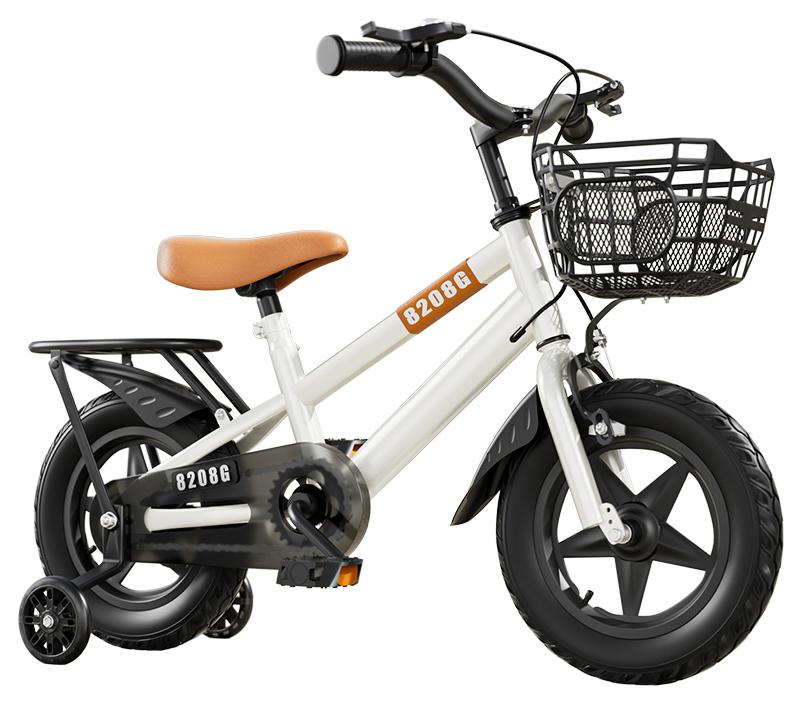 Sharpdo 14 Inch Kids Bike High Carbon Steel Kids' Bike Children's Bicycle For 3-6 Years Old Girls And Boys With Training Wheels Wear-Resistant Tires Adjustable Seat With Basket Safe and Stable Responsive Dual Brakes - Image 1