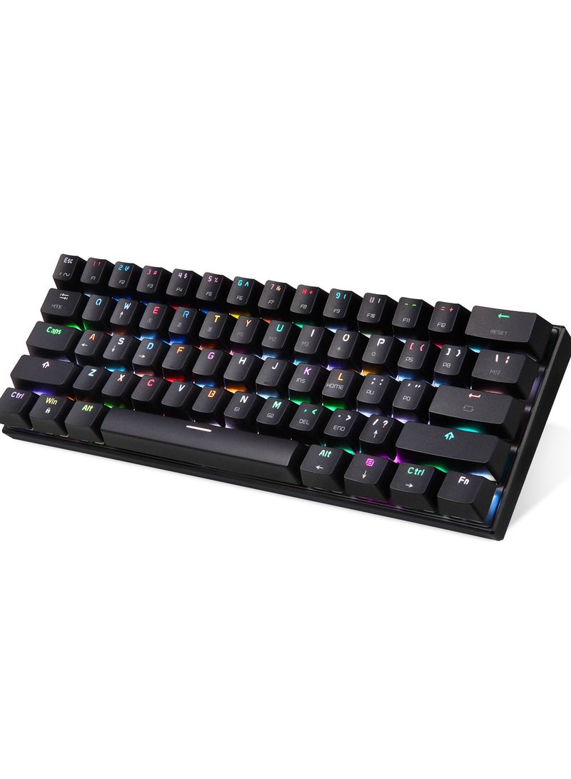 KKmoon CK62 BT3.0 Wired Mechanical Keyboard for Tablet Laptop Smartphone Black - Image 4