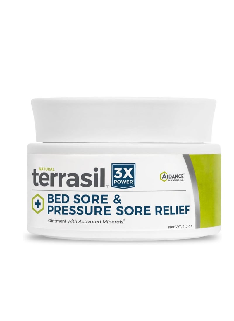Terrasil terrasil Bed Sores Treatment Cream & Pressure Sores Cream – Natural Ingredients for Healing of Bed Sores, Pressure Sores, Ulcers, Wounds, 3X Action for Soothing Relief (1.5 oz jar)  - Image 1