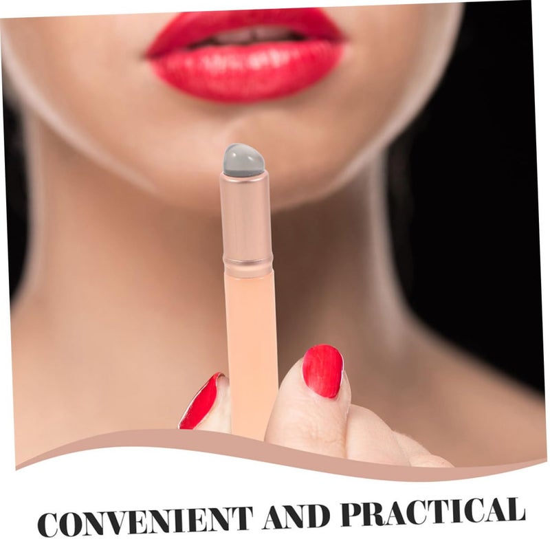 4pcs Convenient Silicone Lip Brush Cap Round Head Makeup Brush for Lips Lipstick Line Travel - Image 3