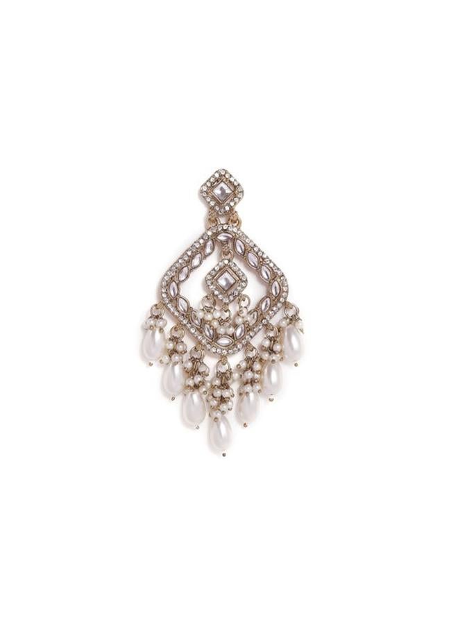 Priyaasi Brass Women Brass Earrings with pattern and secured with Post and Back closure and styled in ideal for Western moments — crafted to elevate your special moments. - Image 4