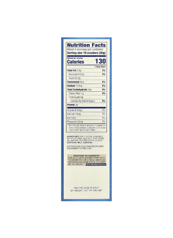 Blue Diamond Blue Diamond, Almond Nut-Thins®, Rice Cracker Snacks with Almonds, Original, 4.25 oz (120.5 g)  - Image 2