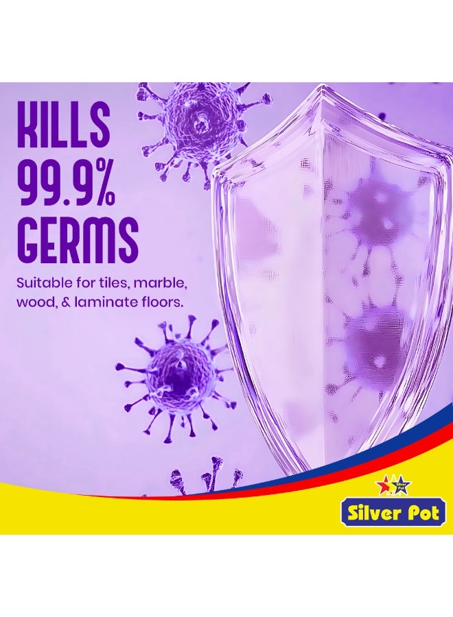Silver Pot Disinfectant Floor Cleaner Liquid, Lavender 20 Litres – (4 x 5 Litres) Kills 99.9% Germs, Lavender Fresh Fragrance, Multi Surface Floor Cleaner for Home, Kitchen, Bathroom and office - Image 5