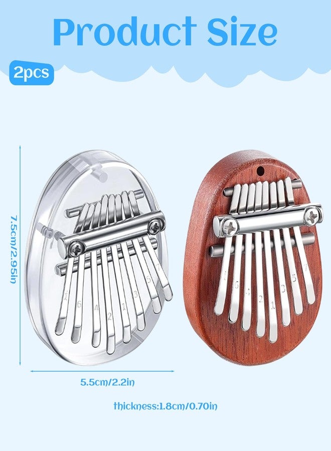 xinxingin 2 Pcs Thumb Piano, Mini Piano Musical Instrument for People, Portable Waterdrop Shape Mini Thumb Piano for Relax Your Mind, Music Learning, Gift Giving during Festivals - Image 2