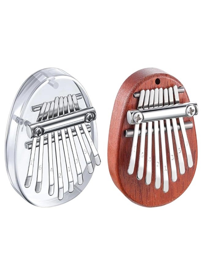 xinxingin 2 Pcs Thumb Piano, Mini Piano Musical Instrument for People, Portable Waterdrop Shape Mini Thumb Piano for Relax Your Mind, Music Learning, Gift Giving during Festivals - Image 1