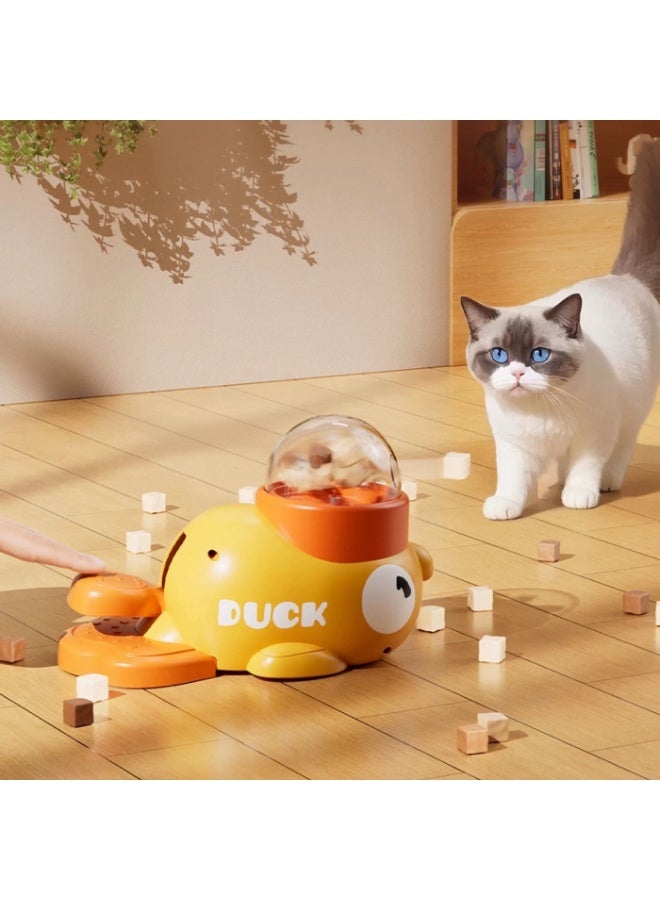 Slow Feeder Treat Dispensing Toy Yellow Duck Interactive Pet Puzzle Toy for Cats and Dogs Training Feeding - Image 4