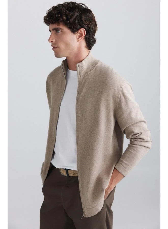 Springfield  Basic zip fastening cardigan for Men | Best Price UAE