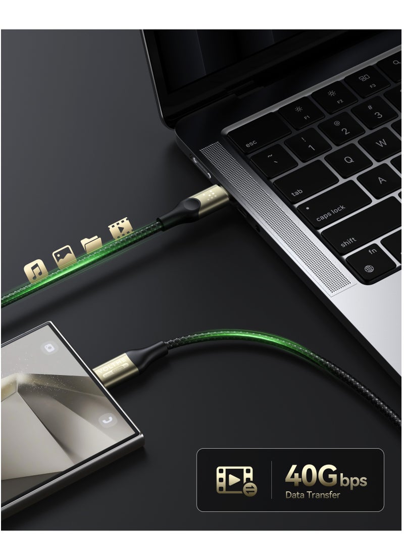 VOLTME 240W USB-C to USB-C High Speed ​​Cable 2m, USB-IF Certified - Supports 40Gbps data transfer, 8K/6K/5K@60Hz, 4K@144Hz video output - Braided Type-C cable with PD 3.1 fast charging, compatible with iPhone 16/15 series, MacBook Pro, Galaxy S25/24, iPad, displays, SSDs, docking stations and more (USB4 Thunderbolt 4 cable)  - Image 5