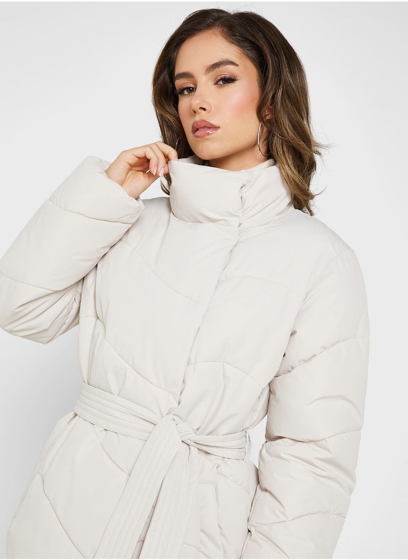 VERO MODA - Tie Detail Belted Jacket - Image 1