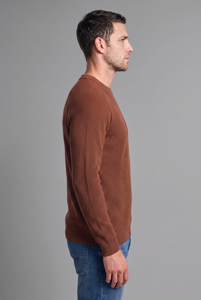 DeFacto Brown Man Standard Fit Crew Neck Knitwear Pullover Casual - Image 3