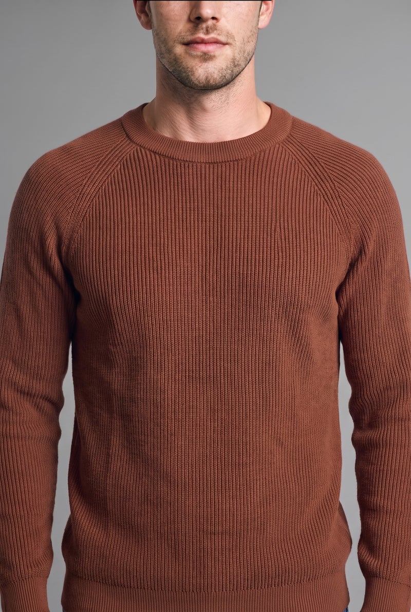 DeFacto Brown Man Standard Fit Crew Neck Knitwear Pullover Casual - Image 5