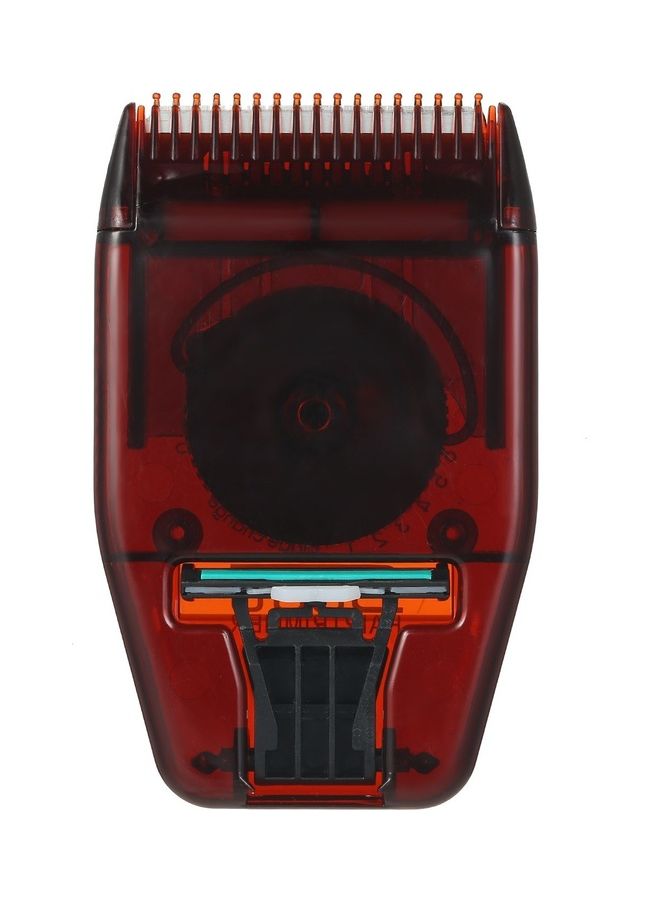 Loquat Manual Hair Trimmer Hairdressing Comb Red/Black 20x9x2cm - Image 2