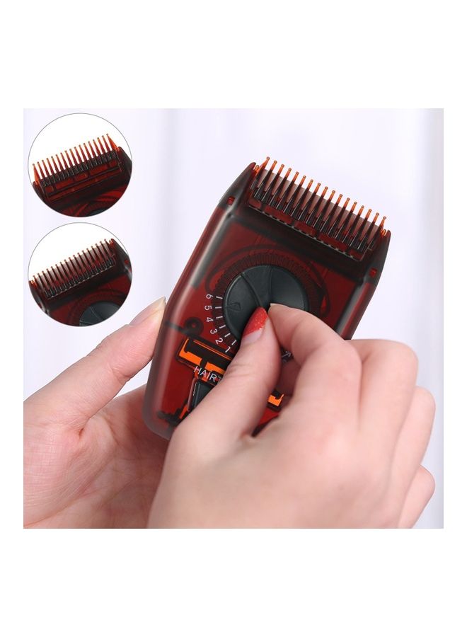 Loquat Manual Hair Trimmer Hairdressing Comb Red/Black 20x9x2cm - Image 4