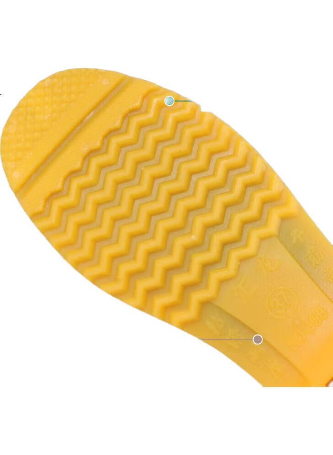 Footoppo Women's Rain Shoes With Fleece Lining Waterproof Jelly Shoes Mid-calf Adult Rain Boots High Tube Shoe Covers Waterproof Long Tube Water Boots For Ladies - Image 3