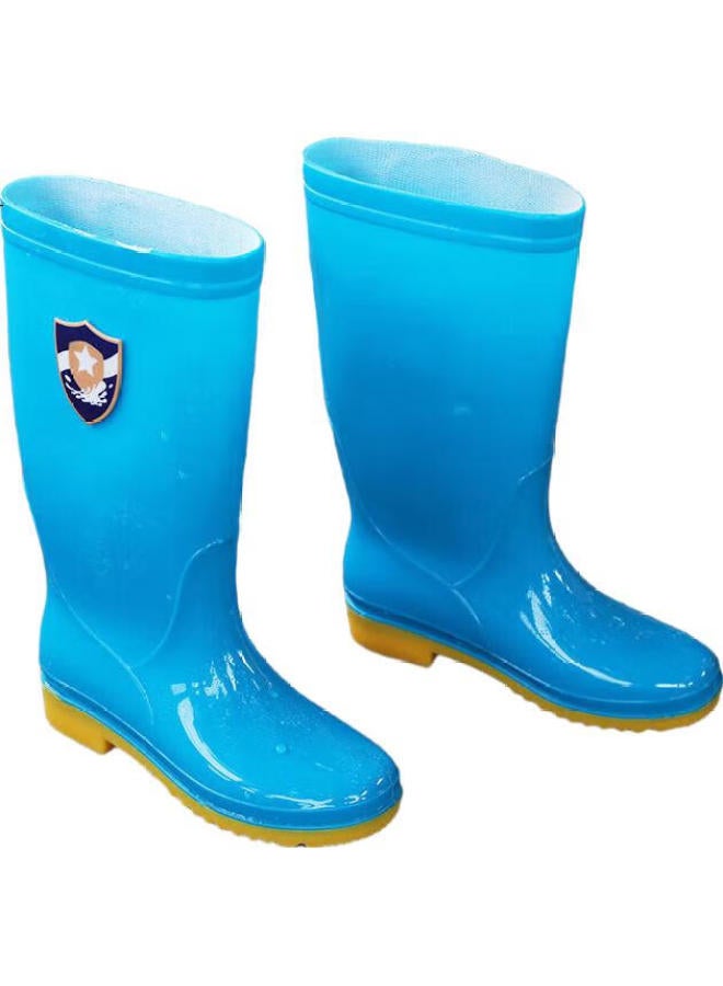 Footoppo Women's Rain Shoes With Fleece Lining Waterproof Jelly Shoes Mid-calf Adult Rain Boots High Tube Shoe Covers Waterproof Long Tube Water Boots For Ladies - Image 2