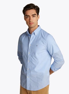 TOMMY HILFIGER Regular Fit Flex Cotton Classic Poplin Stripe Shirt  - Image 1