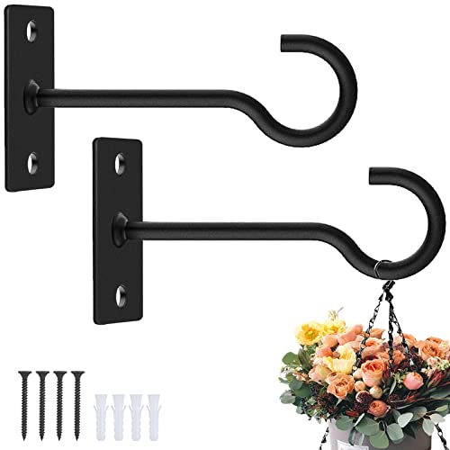 QTJUST 4in 2Pack Wall Hook for Hanging Plant Bracket - Image 1
